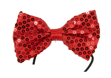 Noeud paillette rouge