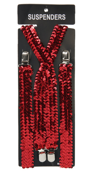 Bretelles pailette rouge