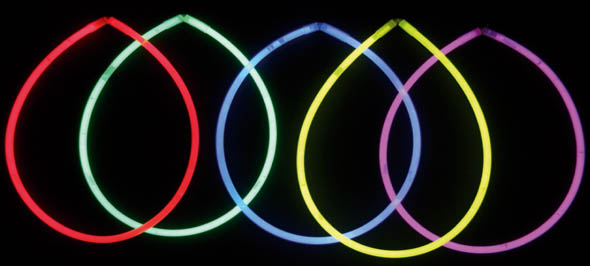 lot 50 Colliers Lumineux 5 coloris 