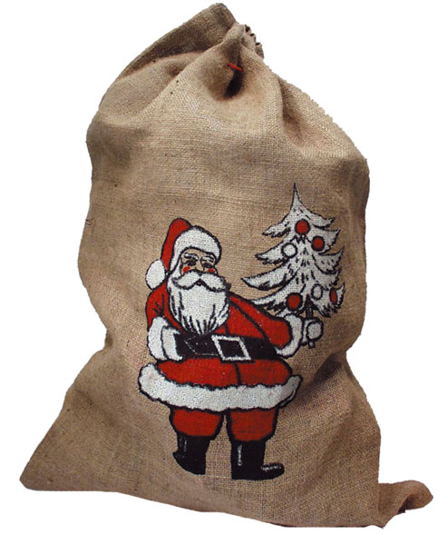 Sac Pere Noel jute 80x50