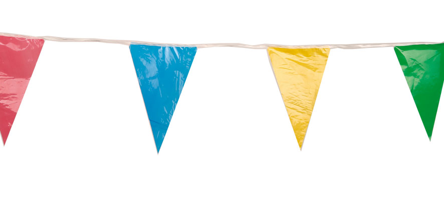 Guirlande multicolors FANION PVC 6 M
