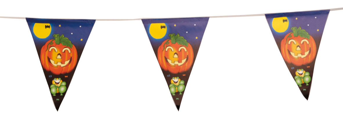 Guirlande FANION PVC  halloween 6 M