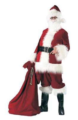 Costume Pere Noel Deluxe Bordeaux